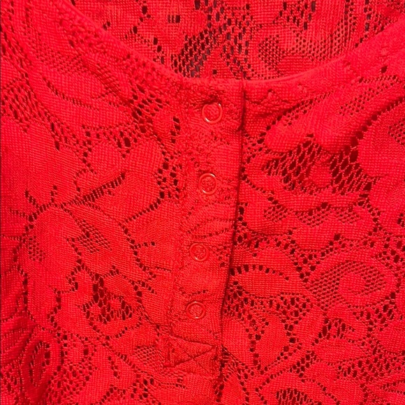 La Senza Red Fitted Blouse with Scoop Neck size XS - Picture 4 of 5